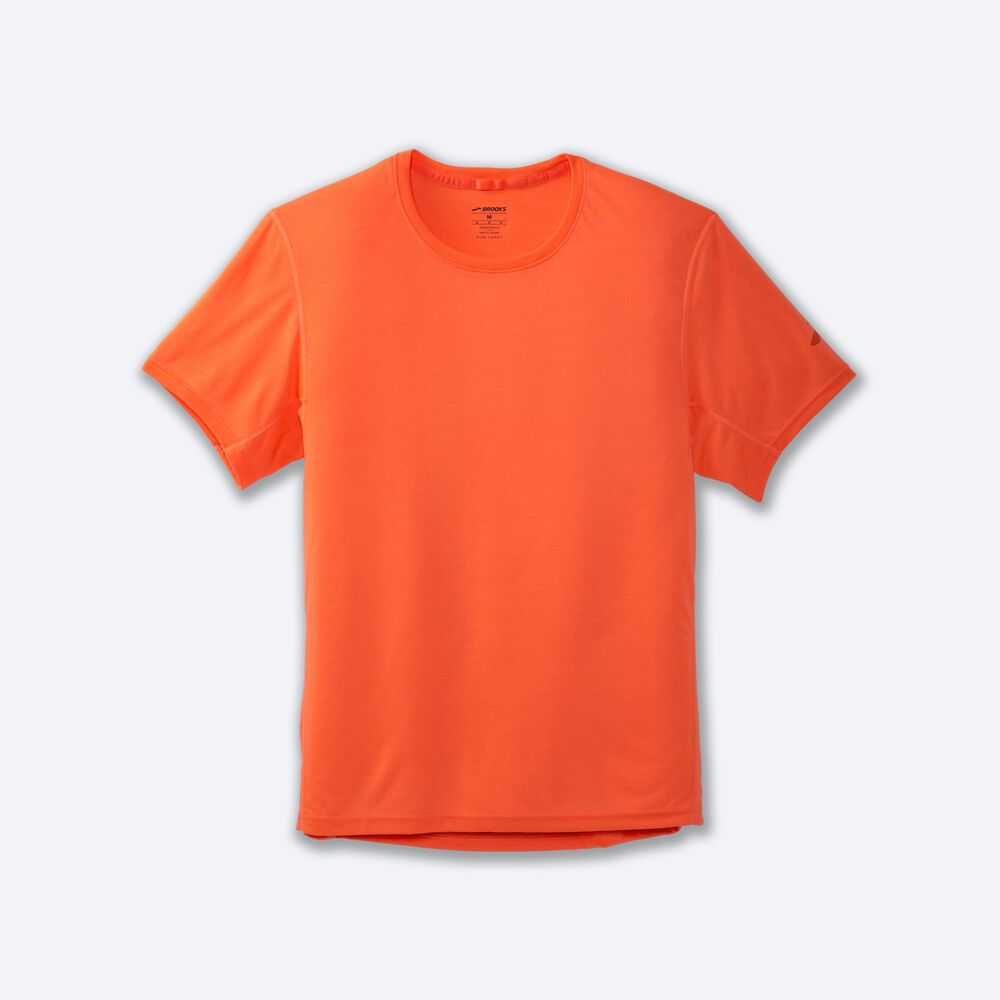 Camiseta Brooks Distance Short Sleeve Hombre Naranjas | CR31025