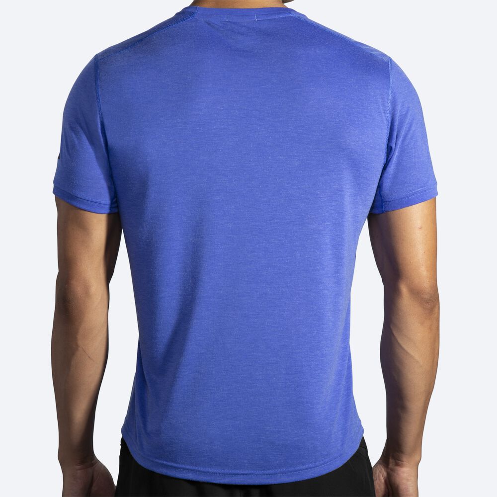 Camiseta Brooks Distance Short Sleeve Hombre Azules | CR50924