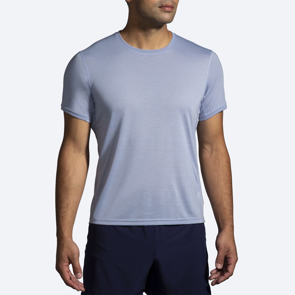 Camiseta Brooks Distance Short Sleeve Hombre Azules | CR57041