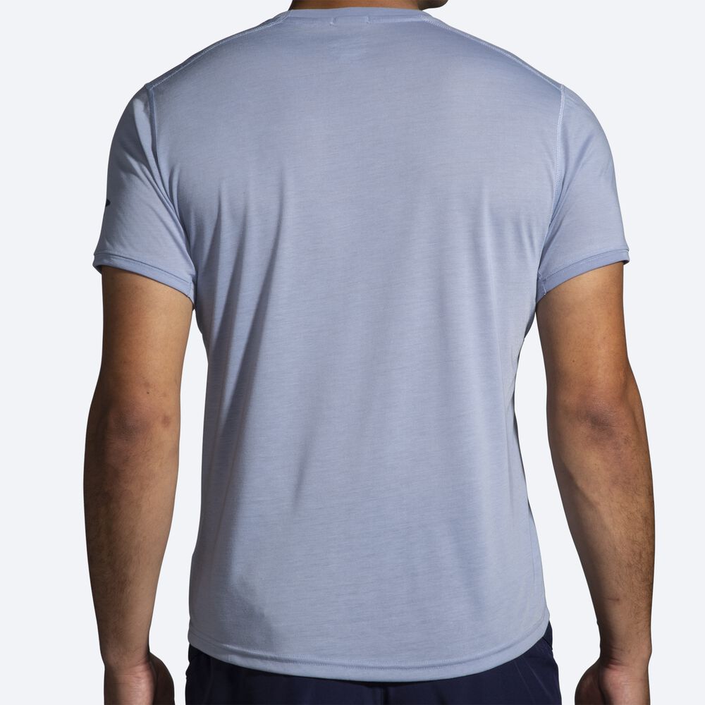 Camiseta Brooks Distance Short Sleeve Hombre Azules | CR57041