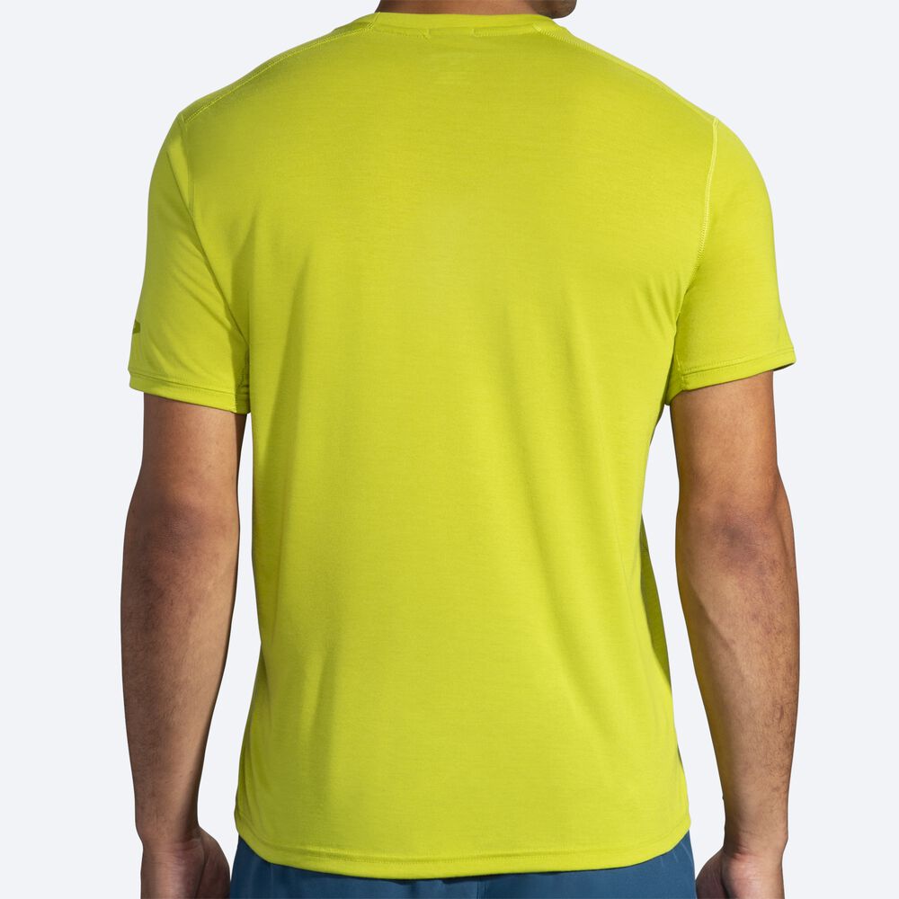 Camiseta Brooks Distance Short Sleeve Hombre Amarillo | CR69170