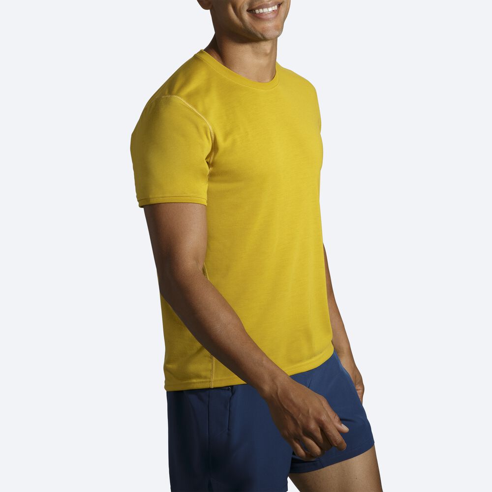 Camiseta Brooks Distance Short Sleeve Hombre Doradas | CR87061