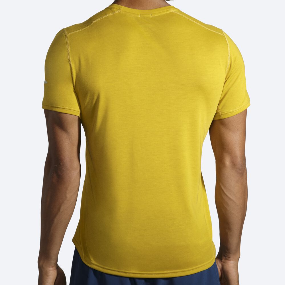 Camiseta Brooks Distance Short Sleeve Hombre Doradas | CR87061