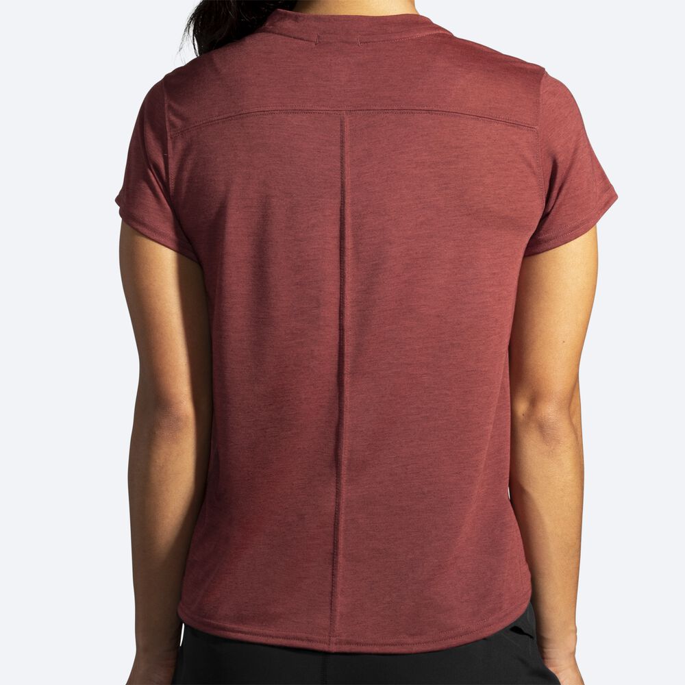 Camiseta Brooks Distance Short Sleeve Mujer Chocolate | CR21507