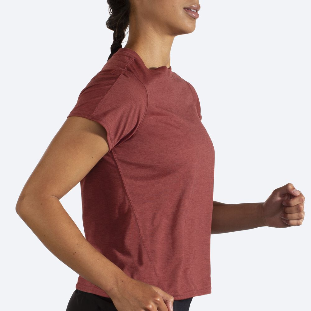 Camiseta Brooks Distance Short Sleeve Mujer Chocolate | CR21507