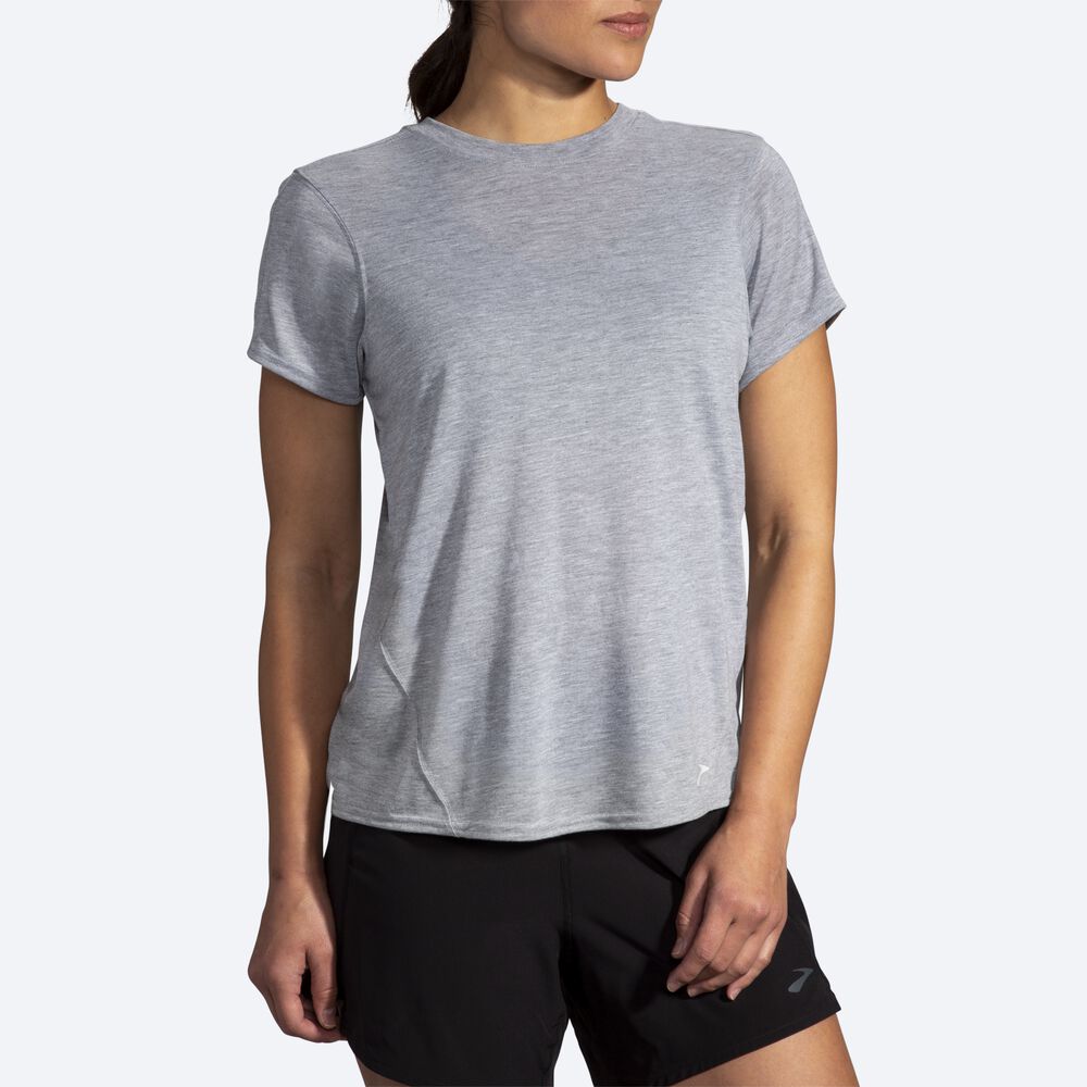 Camiseta Brooks Distance Short Sleeve Mujer Gris | CR24306