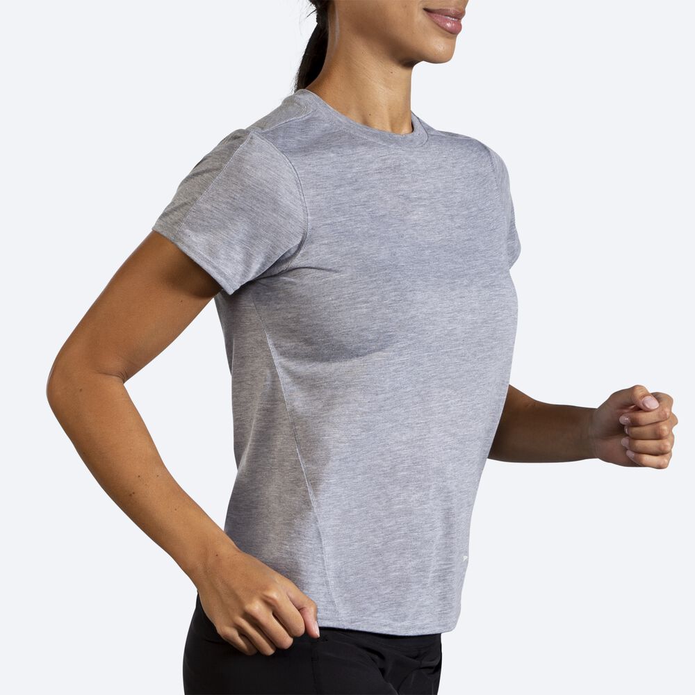 Camiseta Brooks Distance Short Sleeve Mujer Gris | CR24306