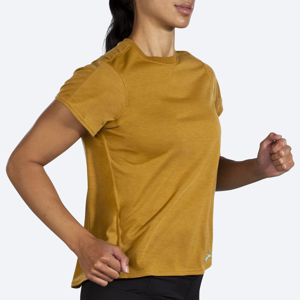 Camiseta Brooks Distance Short Sleeve Mujer Verde Oliva | CR45793