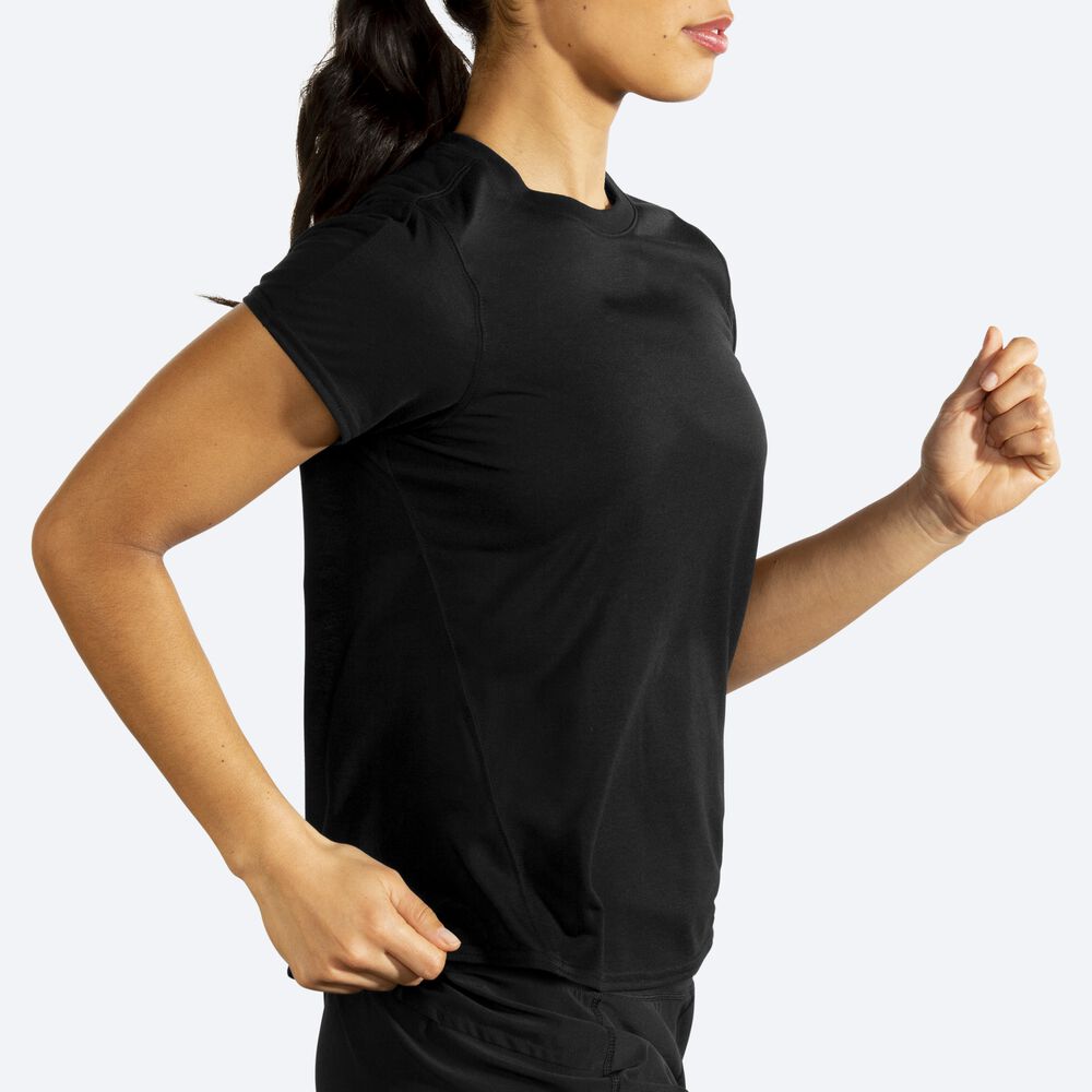 Camiseta Brooks Distance Short Sleeve Mujer Negras | CR58930