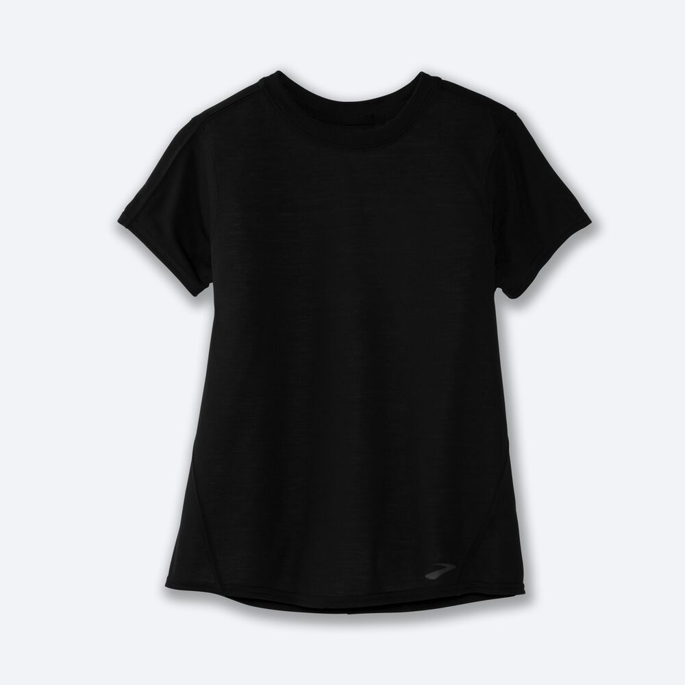 Camiseta Brooks Distance Short Sleeve Mujer Negras | CR58930