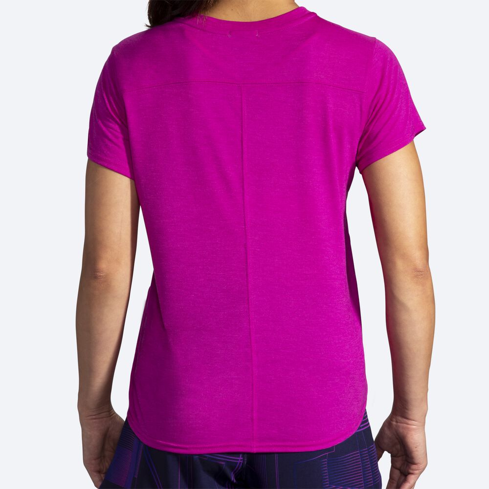 Camiseta Brooks Distance Short Sleeve Mujer Rosas | CR62750