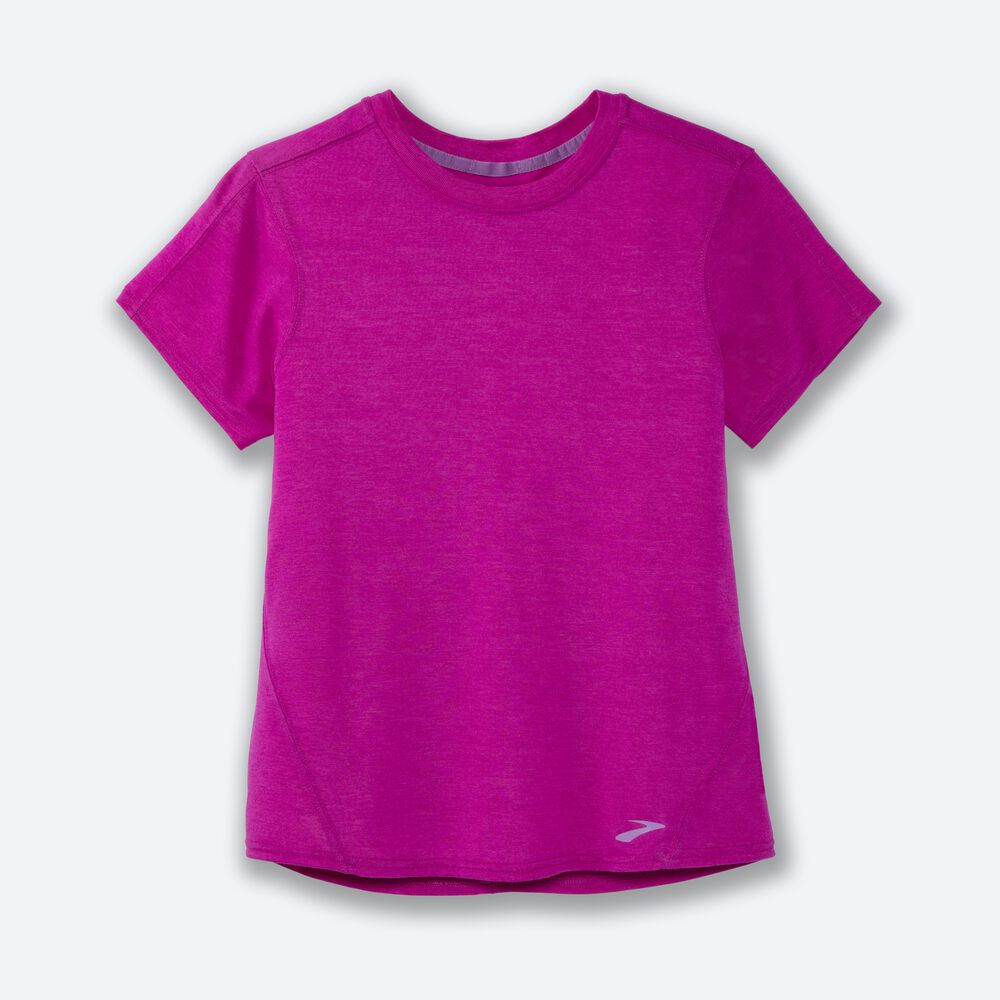 Camiseta Brooks Distance Short Sleeve Mujer Rosas | CR62750