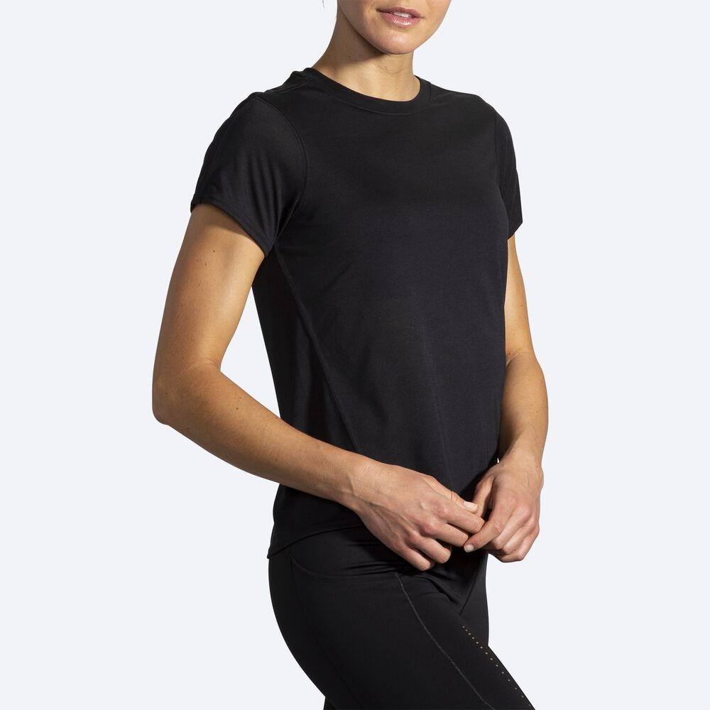 Camiseta Brooks Distance Short Sleeve Mujer Negras | CR71480