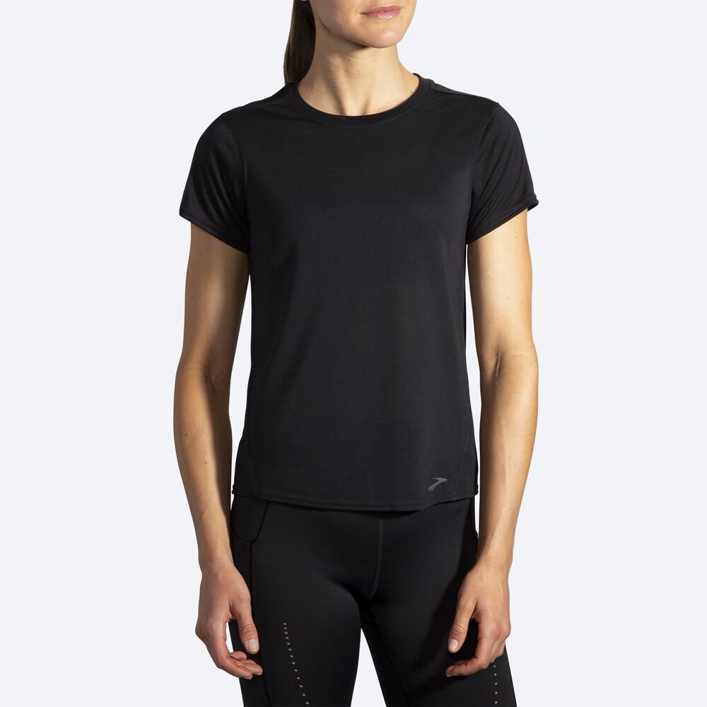 Camiseta Brooks Distance Short Sleeve Mujer Negras | CR71480