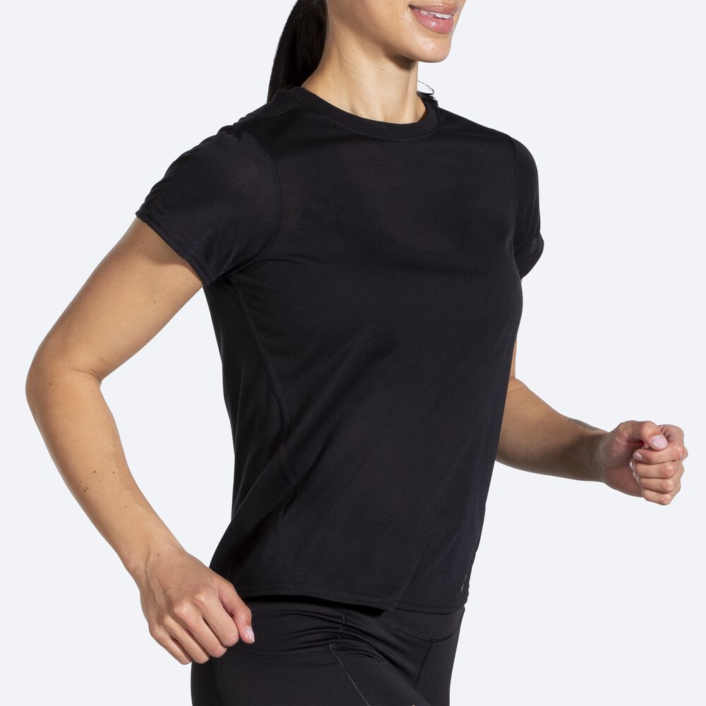 Camiseta Brooks Distance Short Sleeve Mujer Negras | CR71480