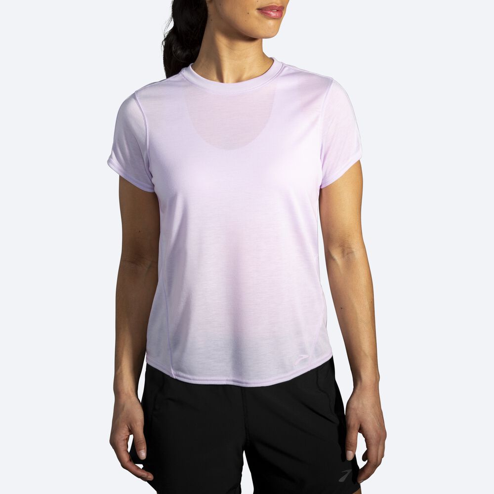 Camiseta Brooks Distance Short Sleeve Mujer Moradas | CR85721