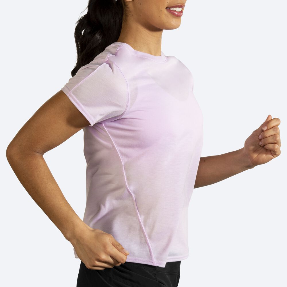 Camiseta Brooks Distance Short Sleeve Mujer Moradas | CR85721