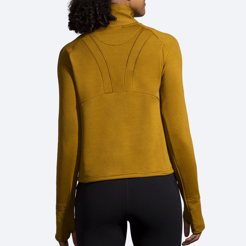 Camiseta Brooks Notch Thermal Long Sleeve 2.0 Mujer Verde Oliva | CR32571