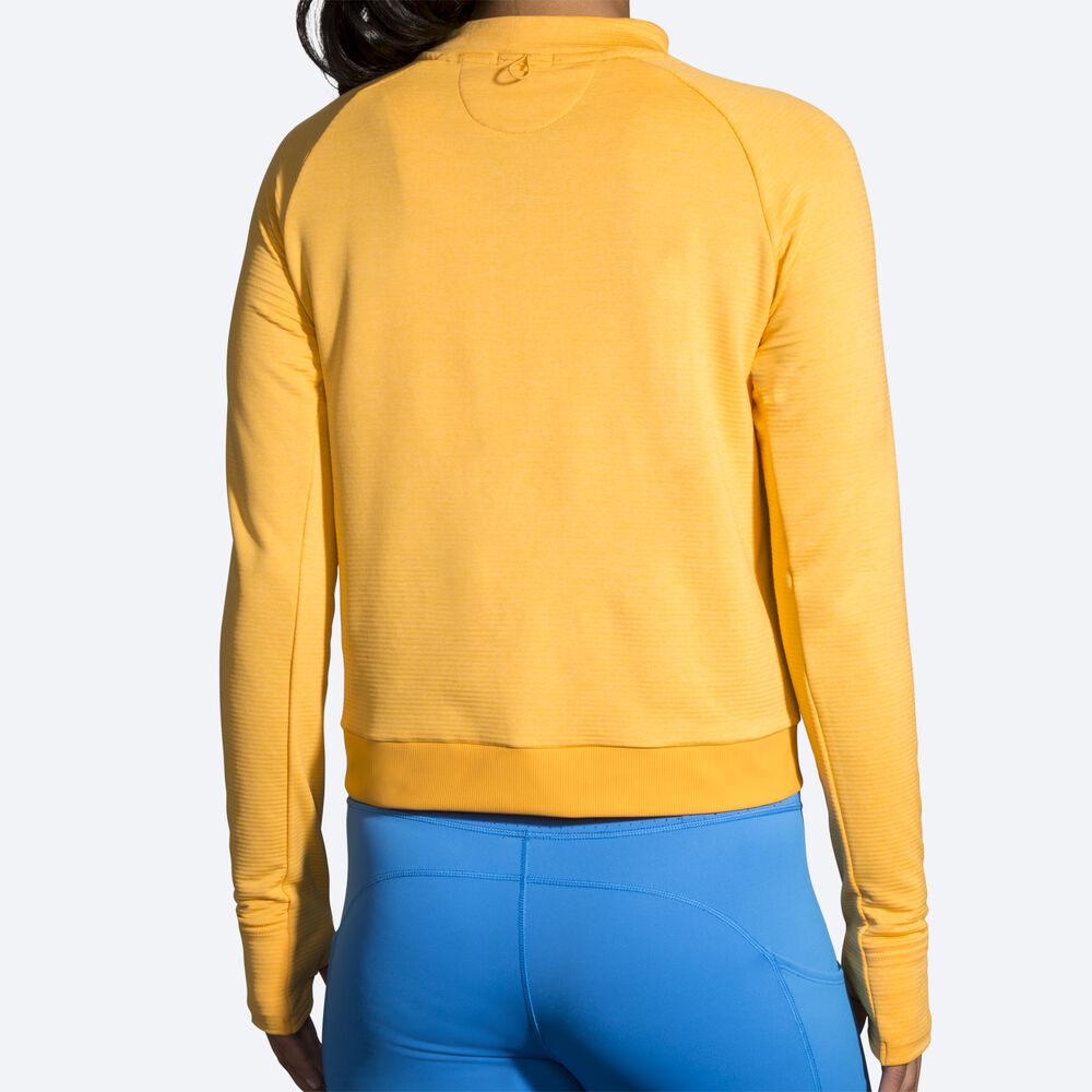 Camiseta Brooks Notch Thermal Long Sleeve Mujer Amarillo | CR50837