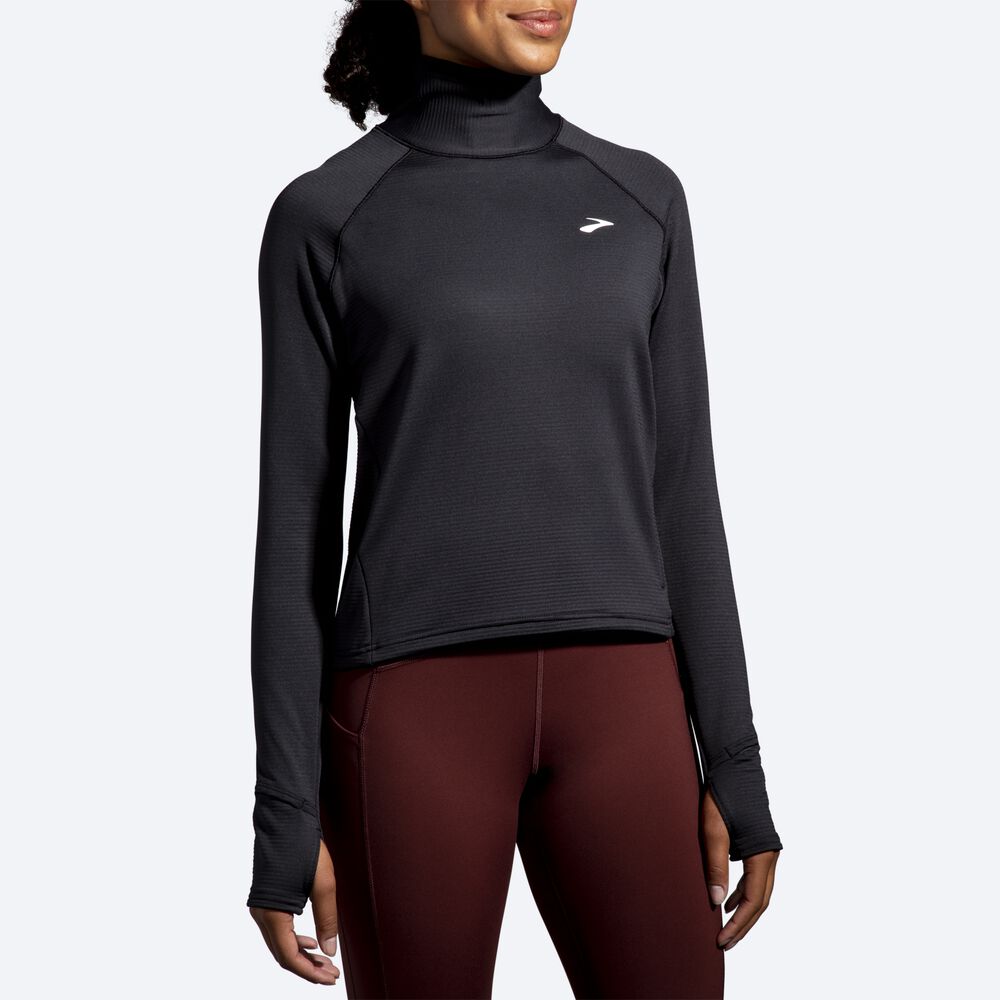 Camiseta Brooks Notch Thermal Long Sleeve 2.0 Mujer Negras | CR67308