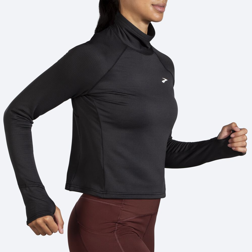 Camiseta Brooks Notch Thermal Long Sleeve 2.0 Mujer Negras | CR67308