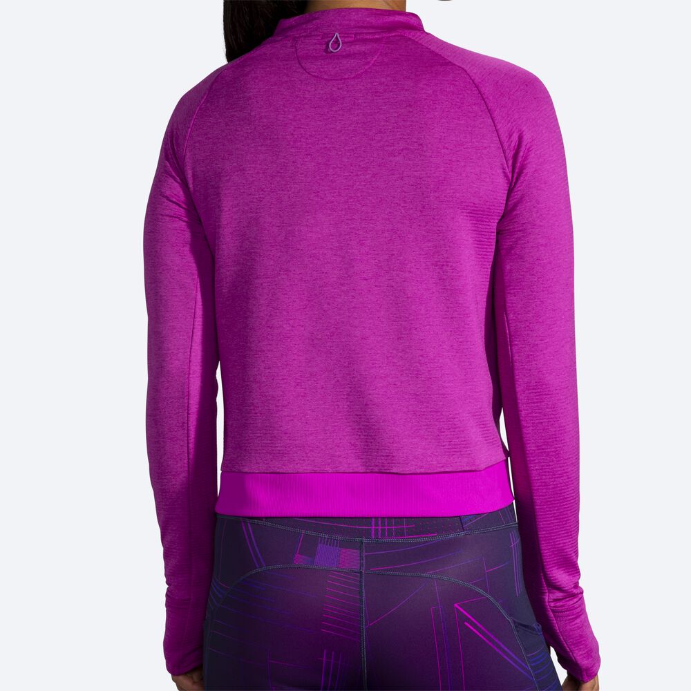 Camiseta Brooks Notch Thermal Long Sleeve Mujer Rosas | CR72480