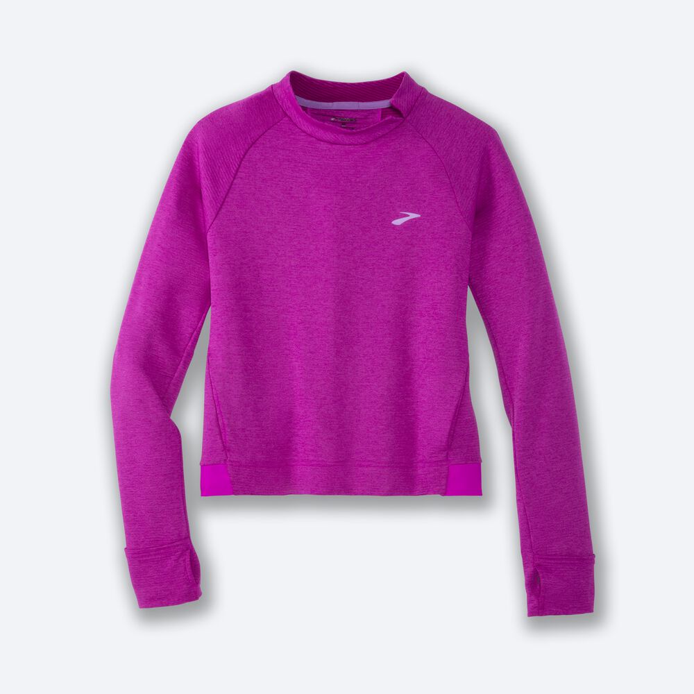 Camiseta Brooks Notch Thermal Long Sleeve Mujer Rosas | CR72480