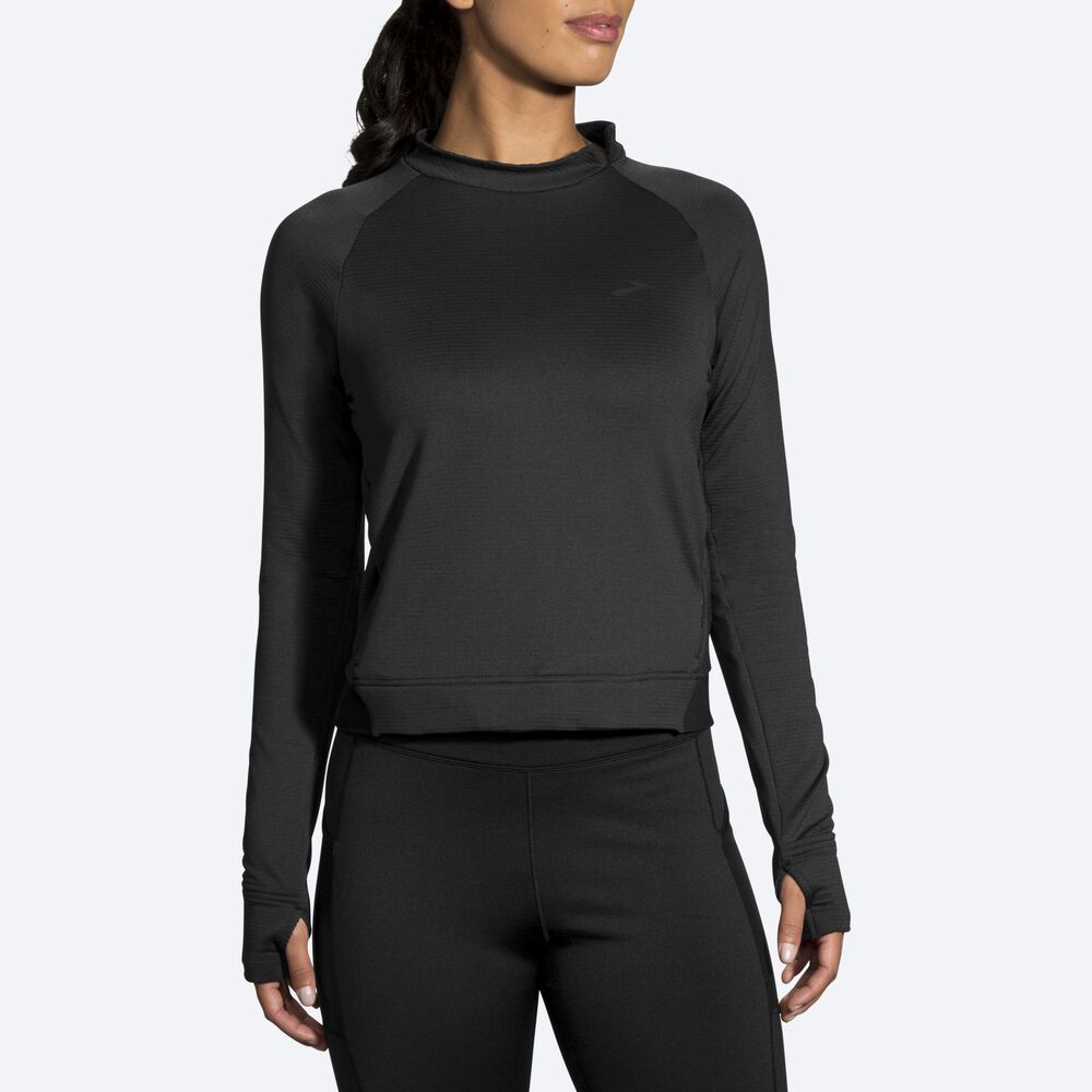 Camiseta Brooks Notch Thermal Long Sleeve Mujer Negras | CR79530