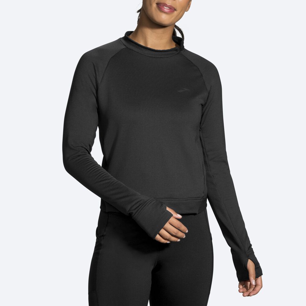 Camiseta Brooks Notch Thermal Long Sleeve Mujer Negras | CR79530