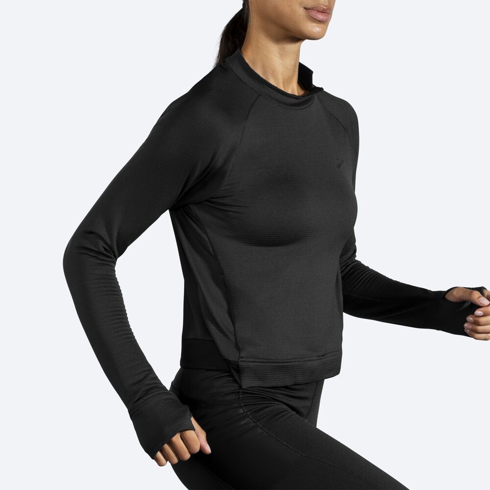 Camiseta Brooks Notch Thermal Long Sleeve Mujer Negras | CR79530