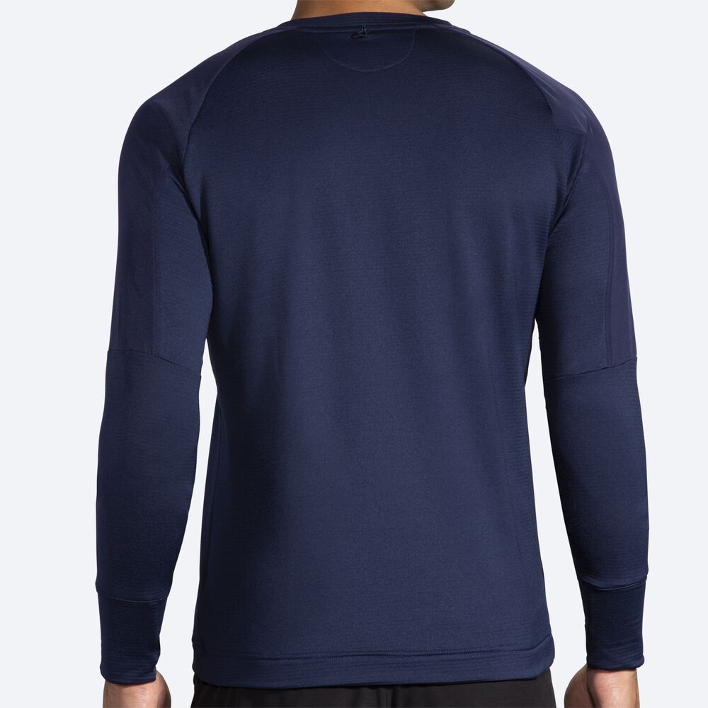 Camiseta Brooks Notch Thermal Long Sleeve Hombre Azul Marino | CR92685