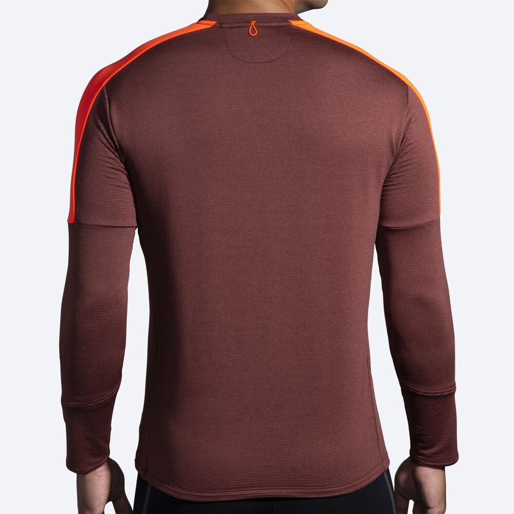 Camiseta Brooks Notch Thermal Long Sleeve 2.0 Hombre Chocolate | CR98102