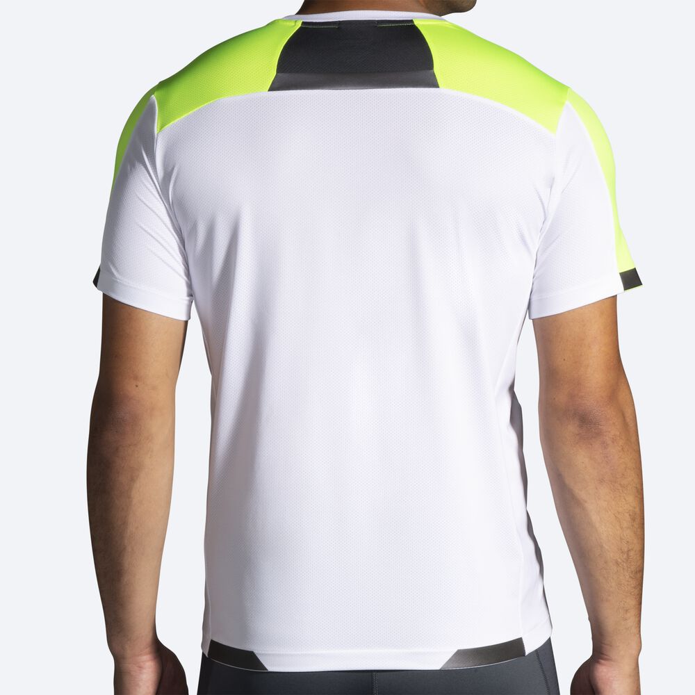 Camiseta Brooks Run Visible Short Sleeve Hombre Blancas | CR40365