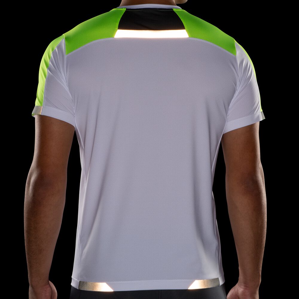 Camiseta Brooks Run Visible Short Sleeve Hombre Blancas | CR40365