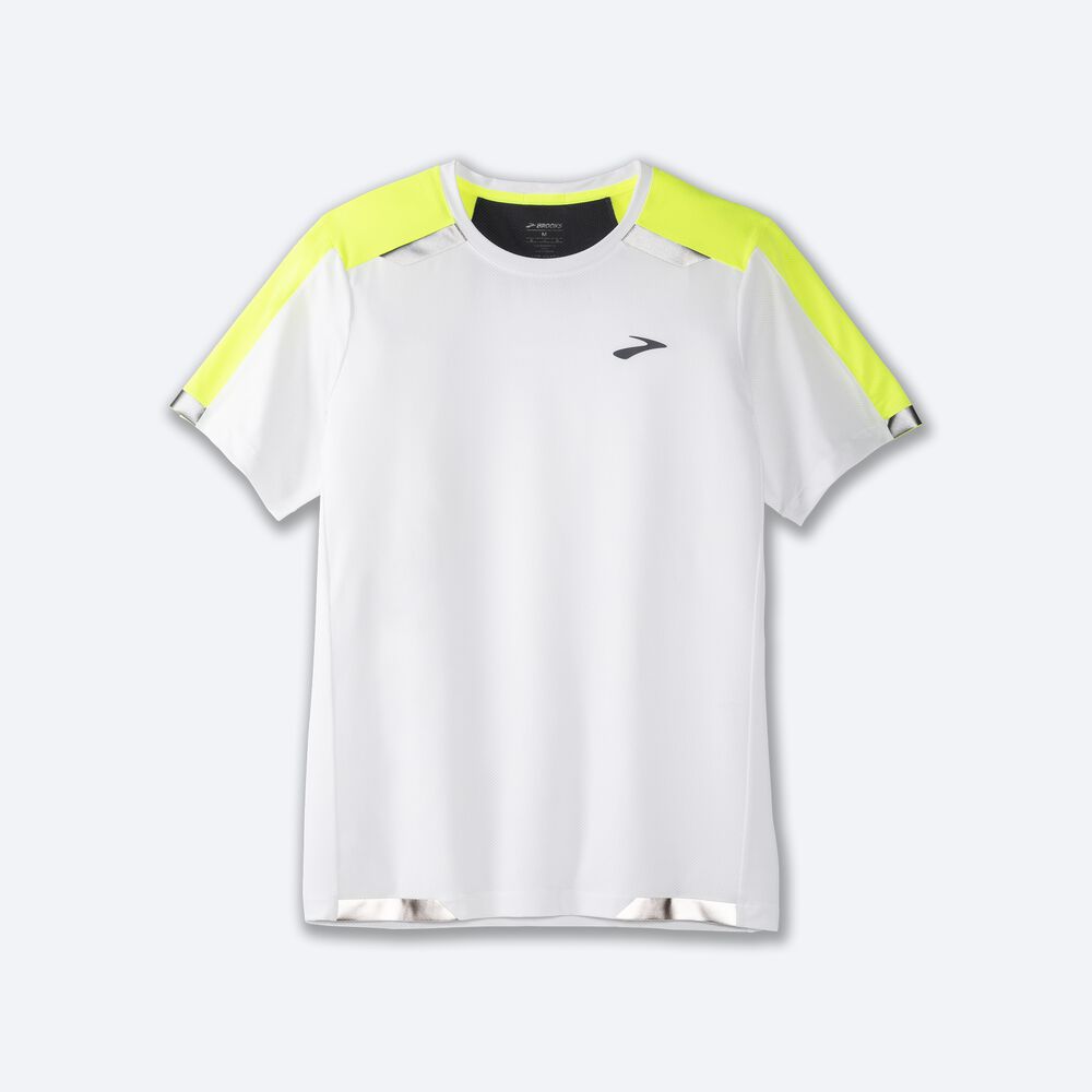 Camiseta Brooks Run Visible Short Sleeve Hombre Blancas | CR40365