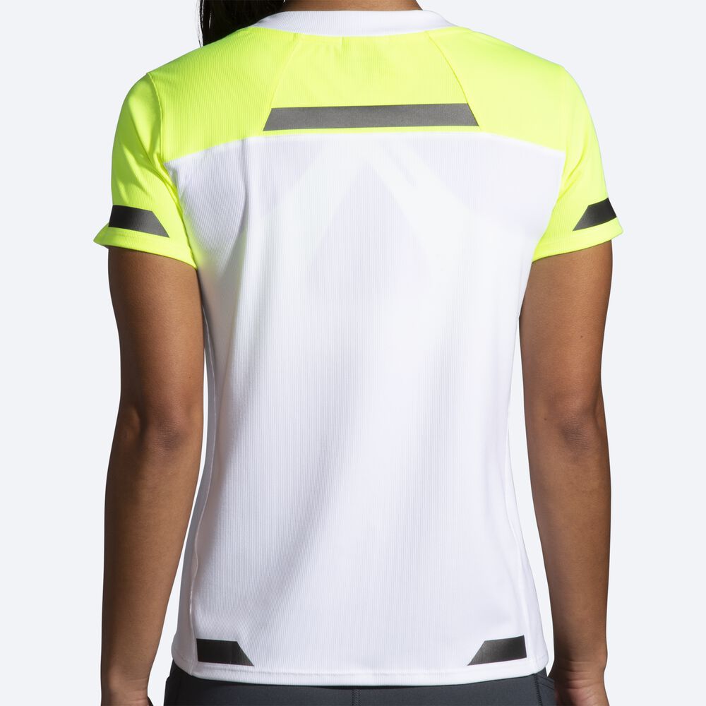 Camiseta Brooks Run Visible Short Sleeve Mujer Blancas | CR48536