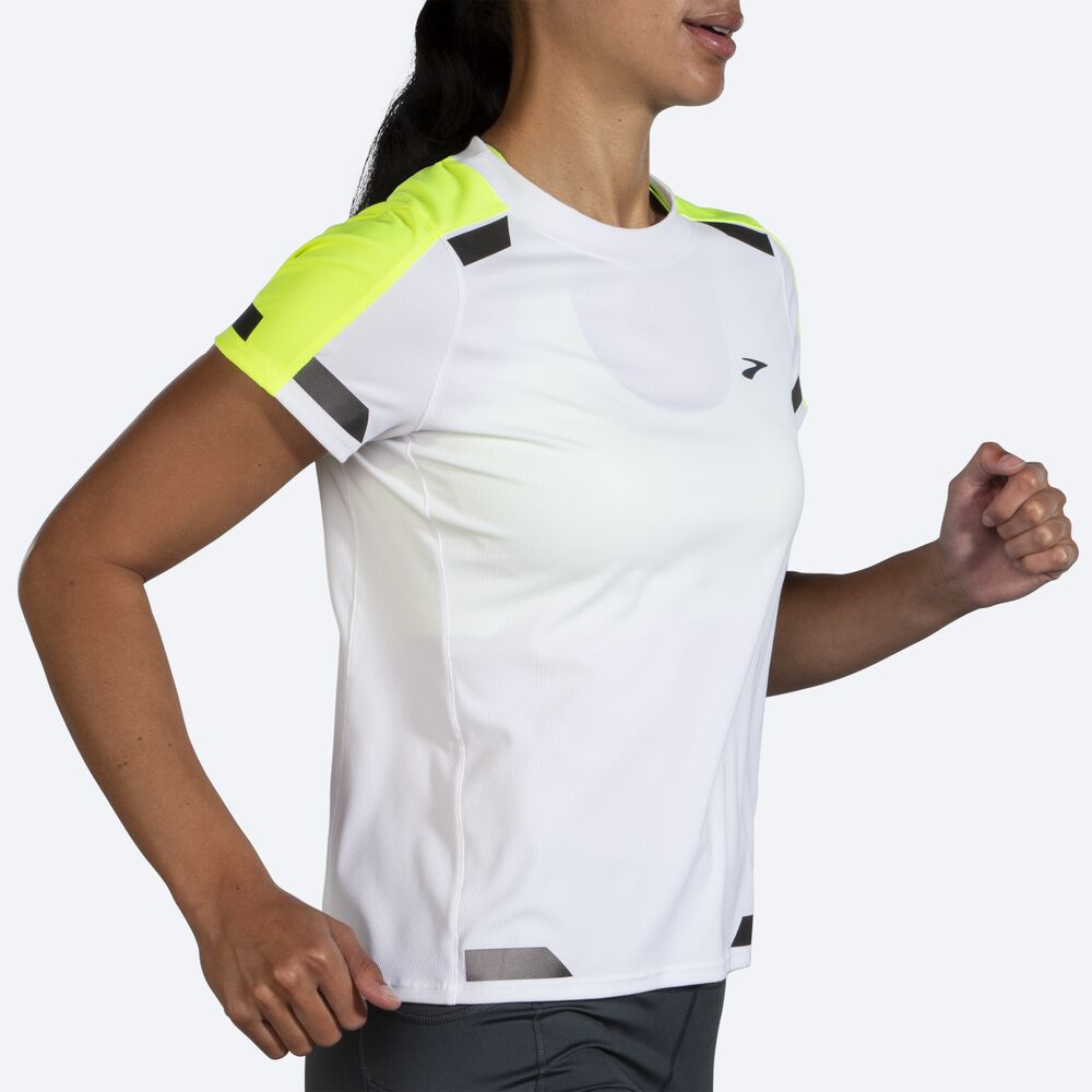 Camiseta Brooks Run Visible Short Sleeve Mujer Blancas | CR48536