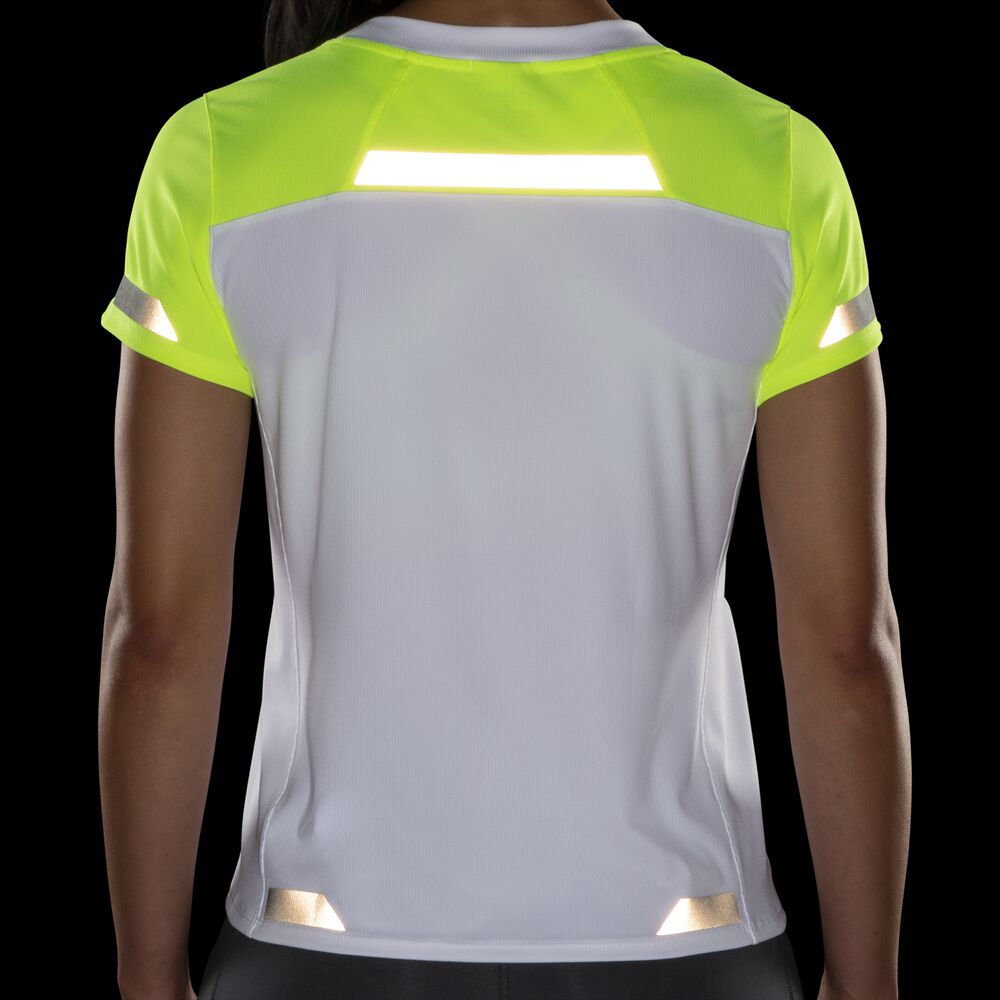 Camiseta Brooks Run Visible Short Sleeve Mujer Blancas | CR48536