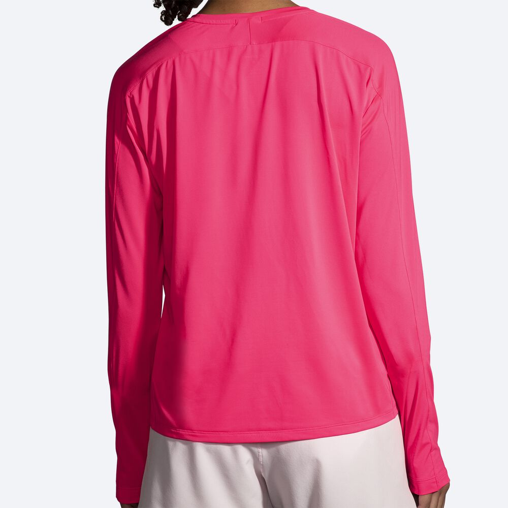 Camiseta Brooks Sprint Free Long Sleeve 2.0 Mujer Rosas | CR02456