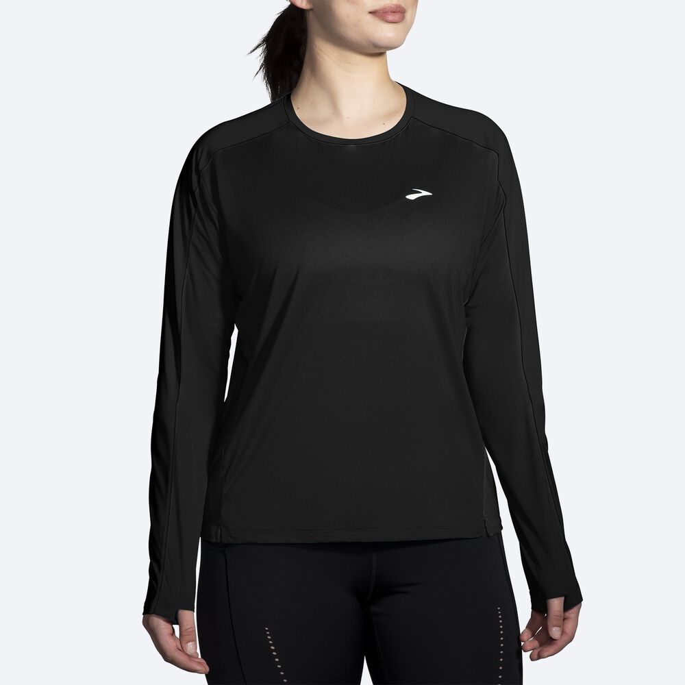 Camiseta Brooks Sprint Free Long Sleeve 2.0 Mujer Negras | CR13864