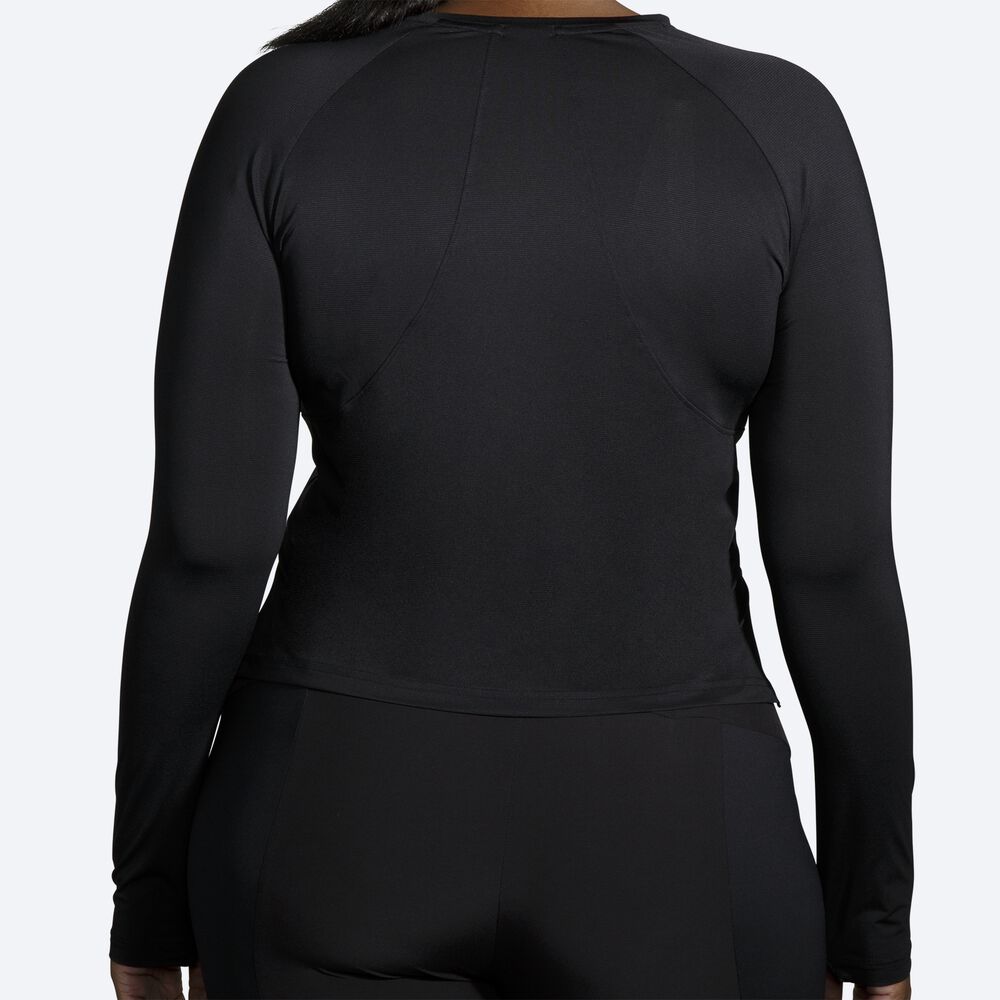 Camiseta Brooks Sprint Free Long Sleeve Mujer Negras | CR18426