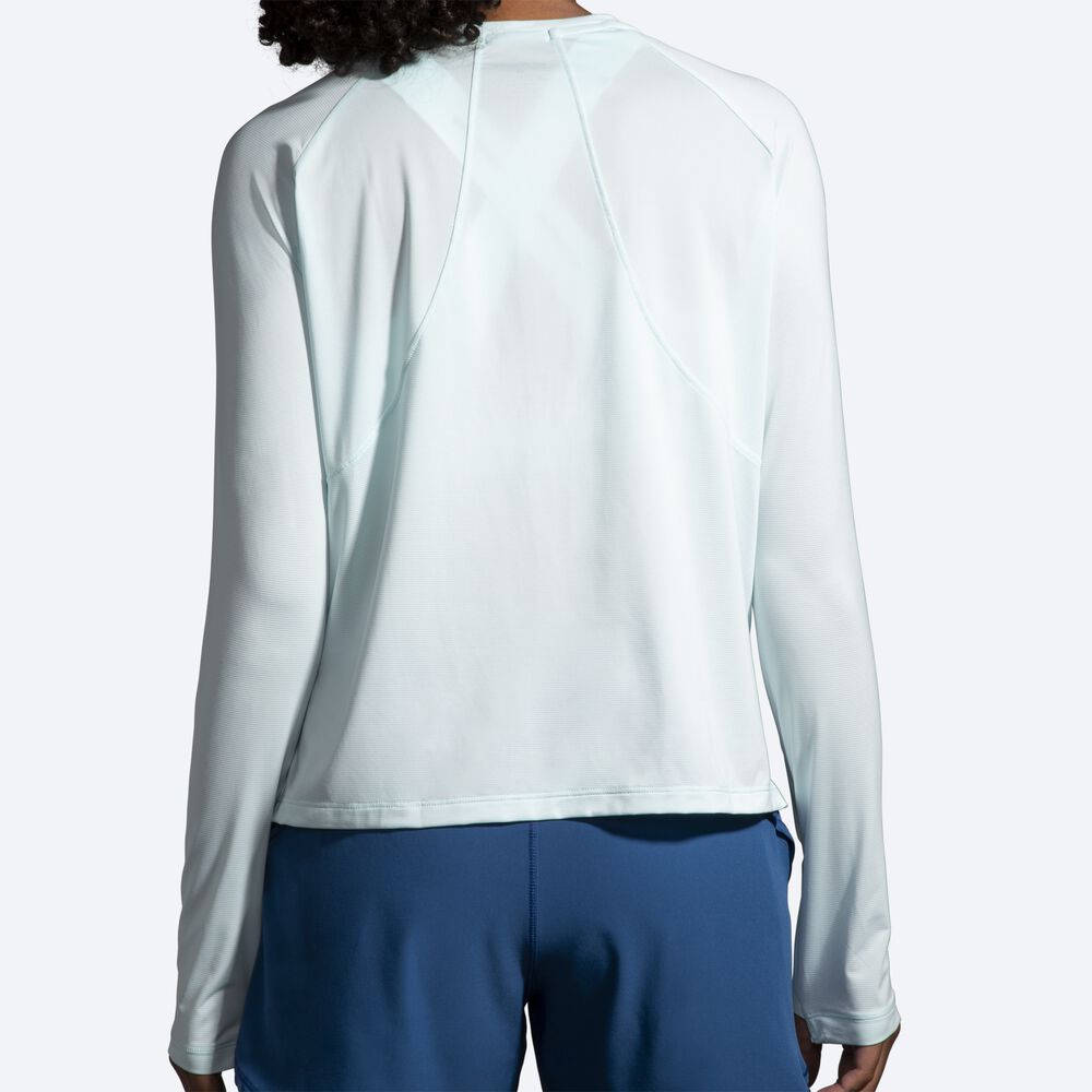 Camiseta Brooks Sprint Free Long Sleeve Mujer Azules | CR39184