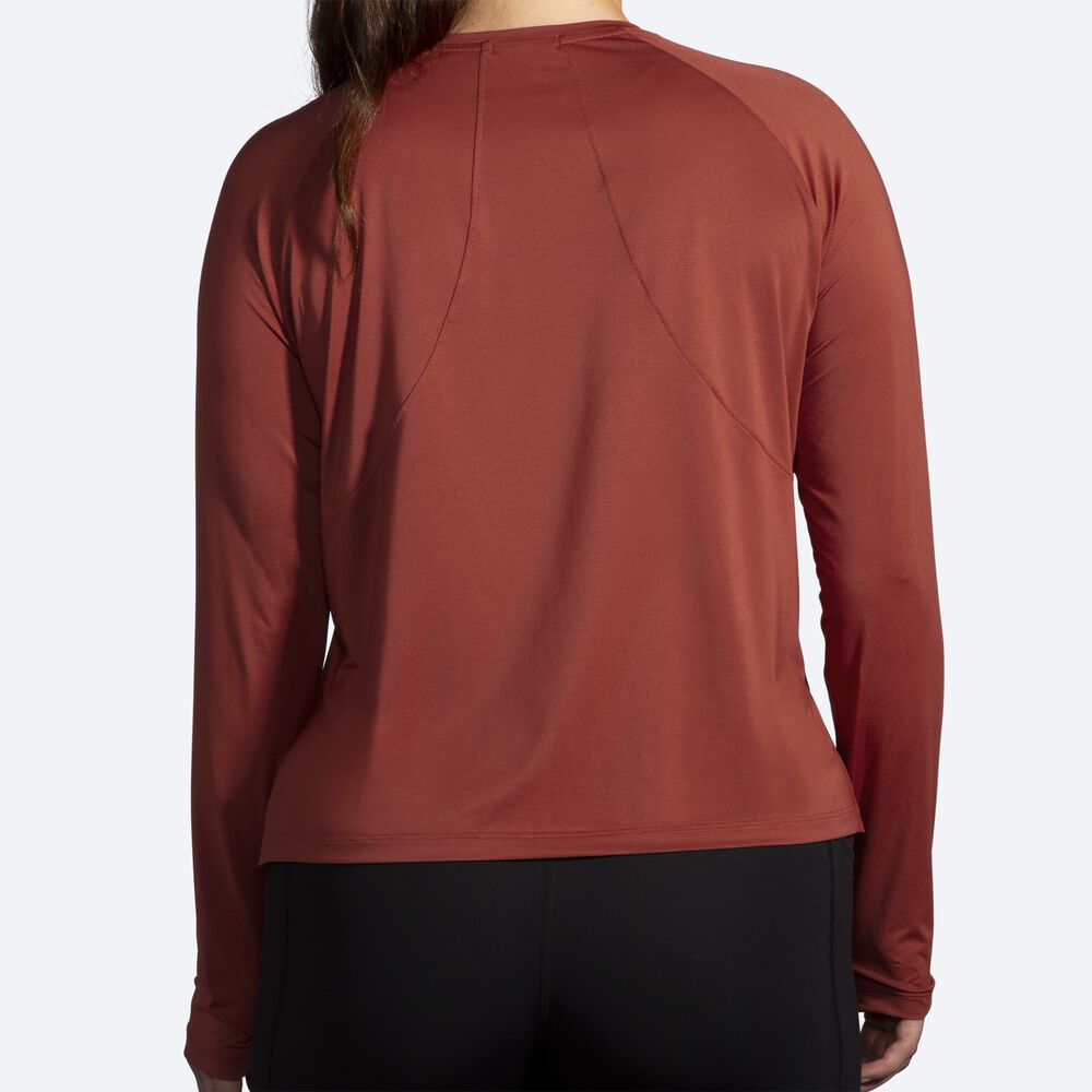 Camiseta Brooks Sprint Free Long Sleeve Mujer Cobra | CR53490