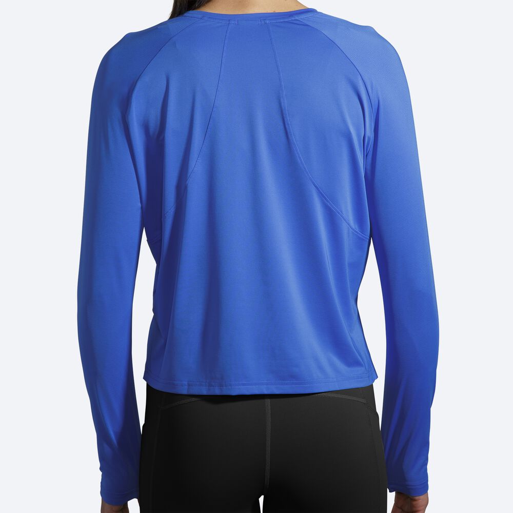 Camiseta Brooks Sprint Free Long Sleeve Mujer Azules | CR64723