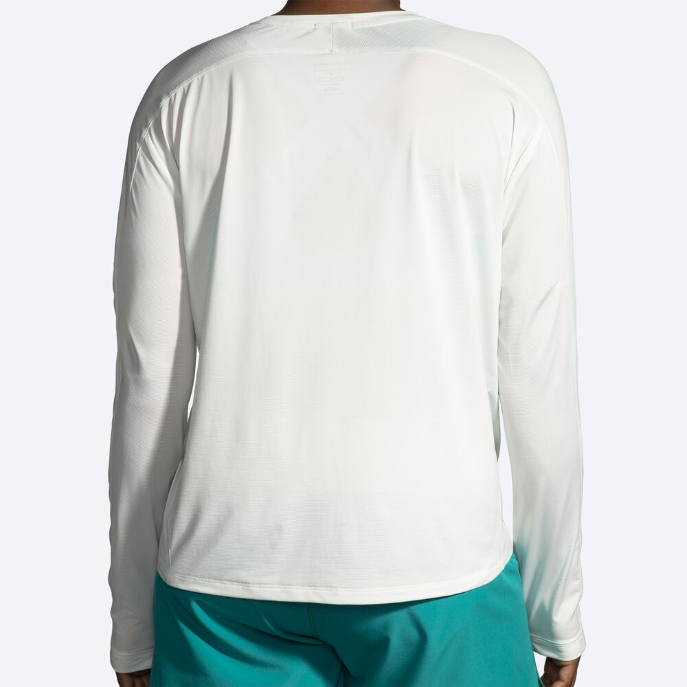 Camiseta Brooks Sprint Free Long Sleeve 2.0 Mujer Verde Menta | CR75038