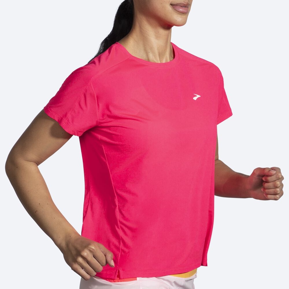 Camiseta Brooks Sprint Free Short Sleeve 2.0 Mujer Rosas | CR08913