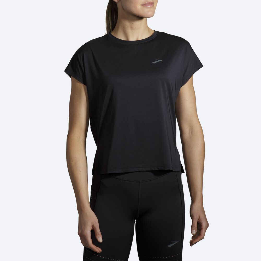 Camiseta Brooks Sprint Free Short Sleeve Mujer Negras | CR18750