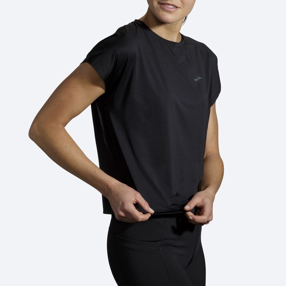 Camiseta Brooks Sprint Free Short Sleeve Mujer Negras | CR18750