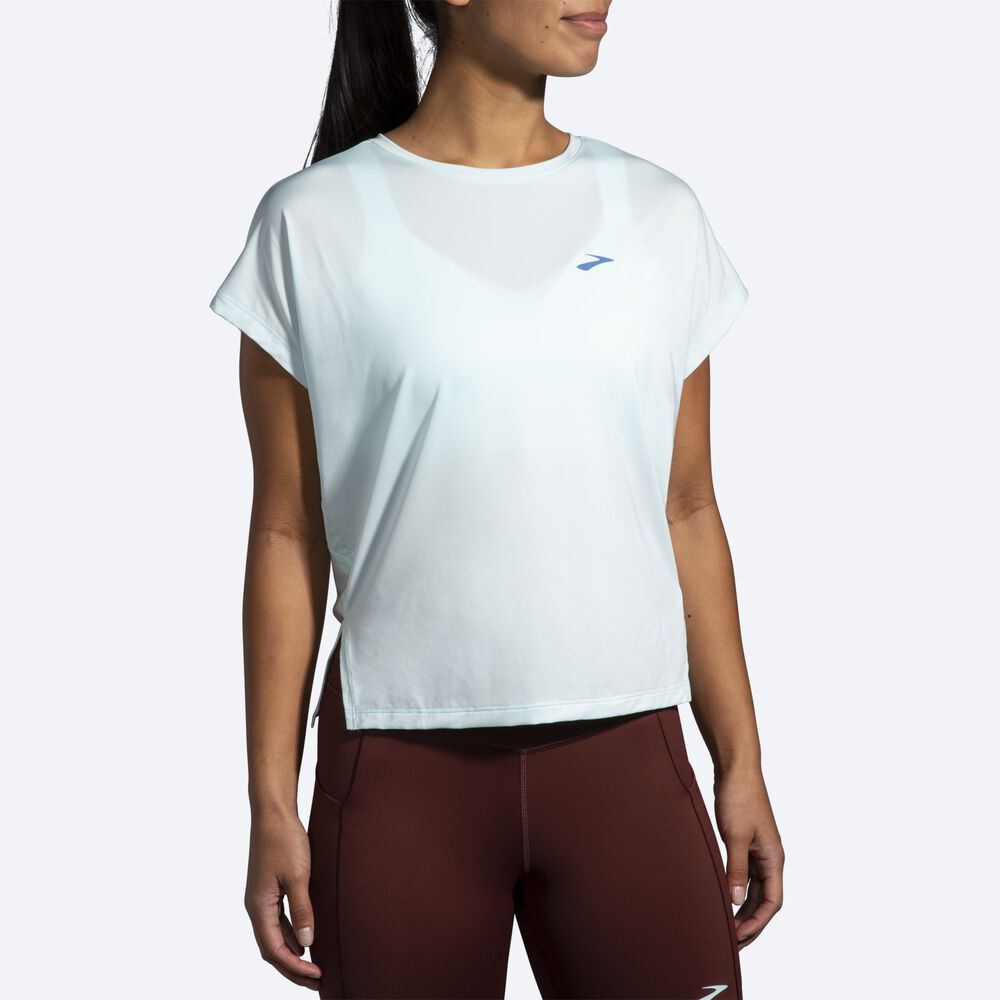 Camiseta Brooks Sprint Free Short Sleeve Mujer Azules | CR32865