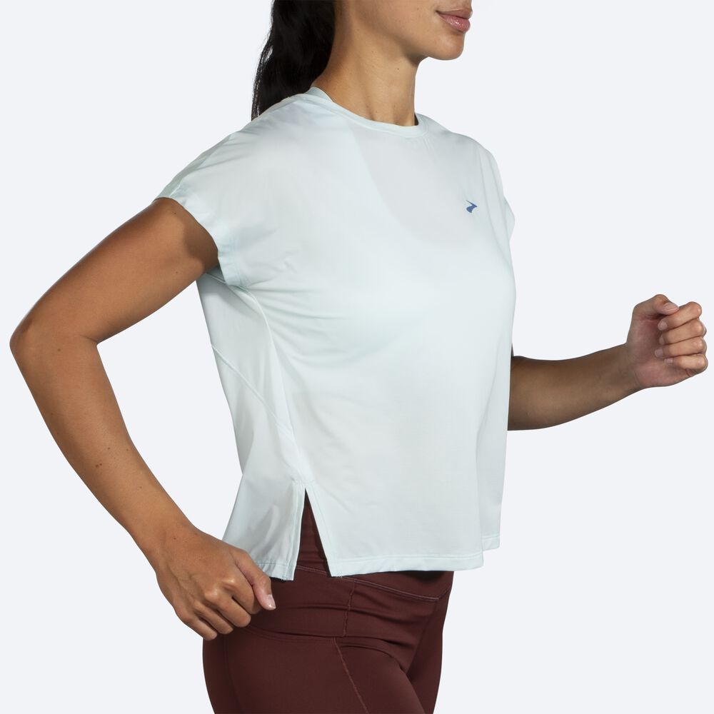 Camiseta Brooks Sprint Free Short Sleeve Mujer Azules | CR32865